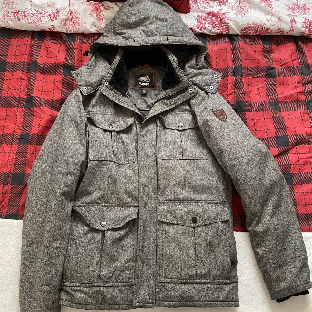 Mens Roots Winter Down Filled Jacket